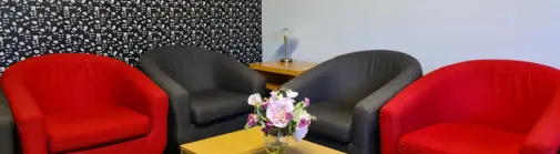 counselling room with armchairs