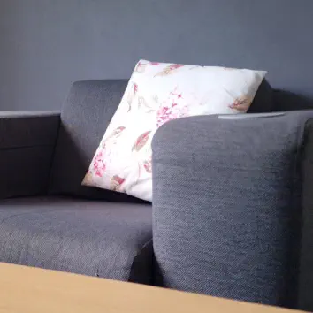 Sofa with cushions
