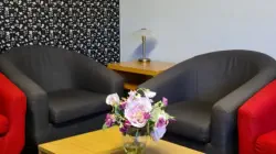 counselling room with two armchairs