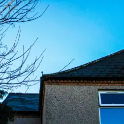 Outside detail of a Victorian house